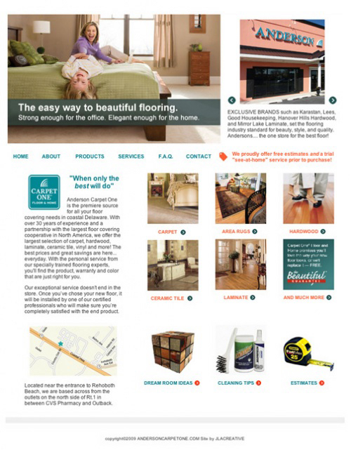 Anderson Carpet One website design